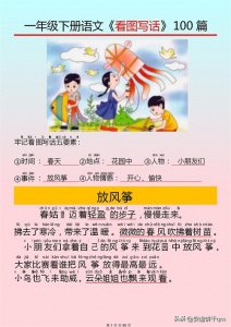 一年级看图写话范文100篇,建议同学们打印学习,提升写作水平