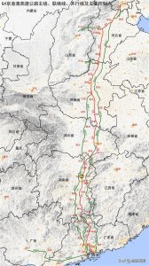 G4京港澳高速公路主线、联络线、并行线及主要控制点示意图