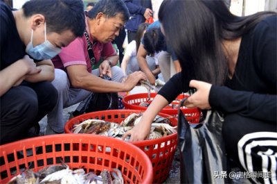 节后价格看跌!青岛街头梭子蟹大量上市,外地货40多块钱一斤