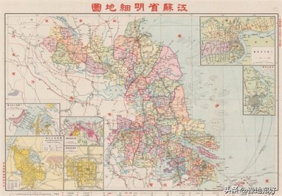 ​1937年，江苏省全图，精确到乡镇，快看看有你老家吗？