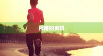 杜甫的资料(杜甫的资料简介10字)