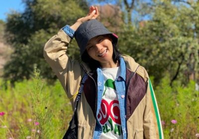 ​沙溢儿子为胡可拍照，44岁纯素颜像18岁少女，网友赞技术真好