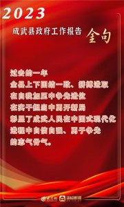 ​振奋人心！2023年成武政府工作报告金句频出！