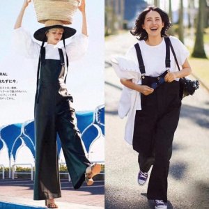 ​背带裤怎么穿才好看？搭配T恤早就落伍了，这3种新穿法更好看