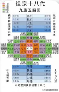 九族五服图、祖宗十八代,看完涨知识了,总结的太好了。